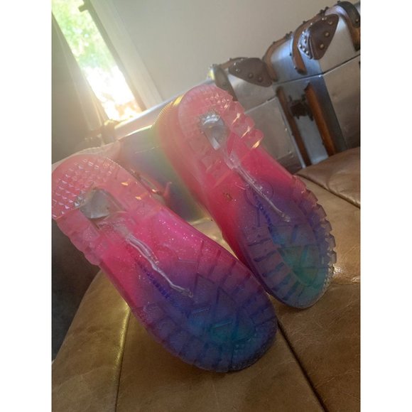 Rain Boots rainbow light up rainboots kids child size 2 - Picture 9 of 10